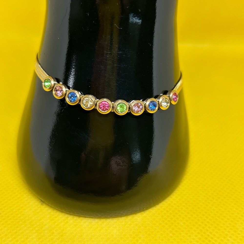Colorful Gemstone Gold Bracelet